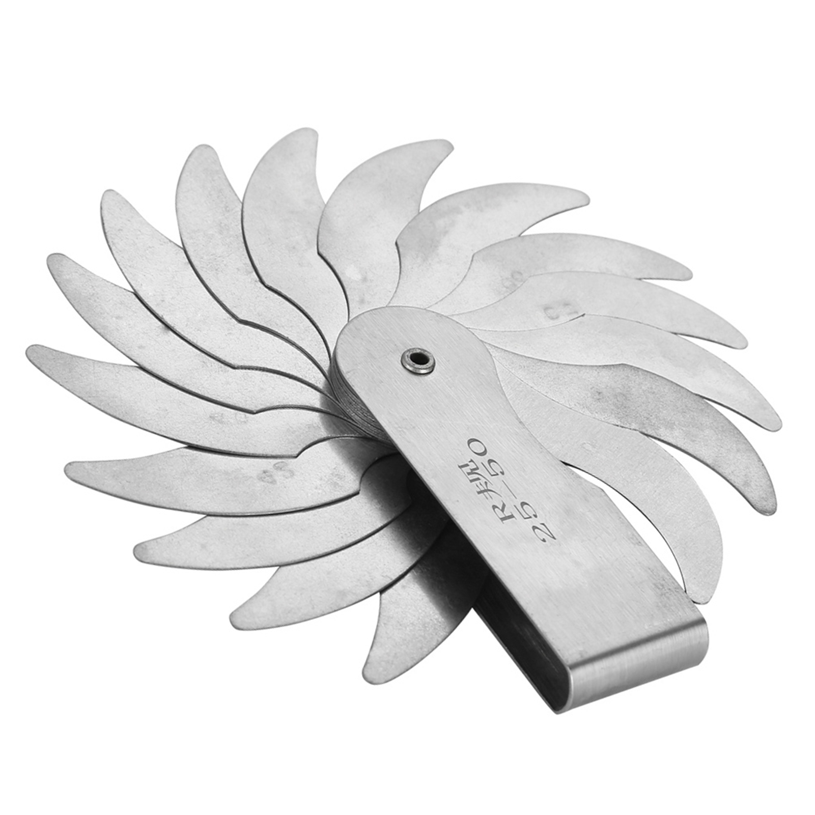 Jauge De Rayon De Congé En Acier Inoxydable, Outil De Mesure Concave Et Convexe Externe Et Interne (r25-50mm)