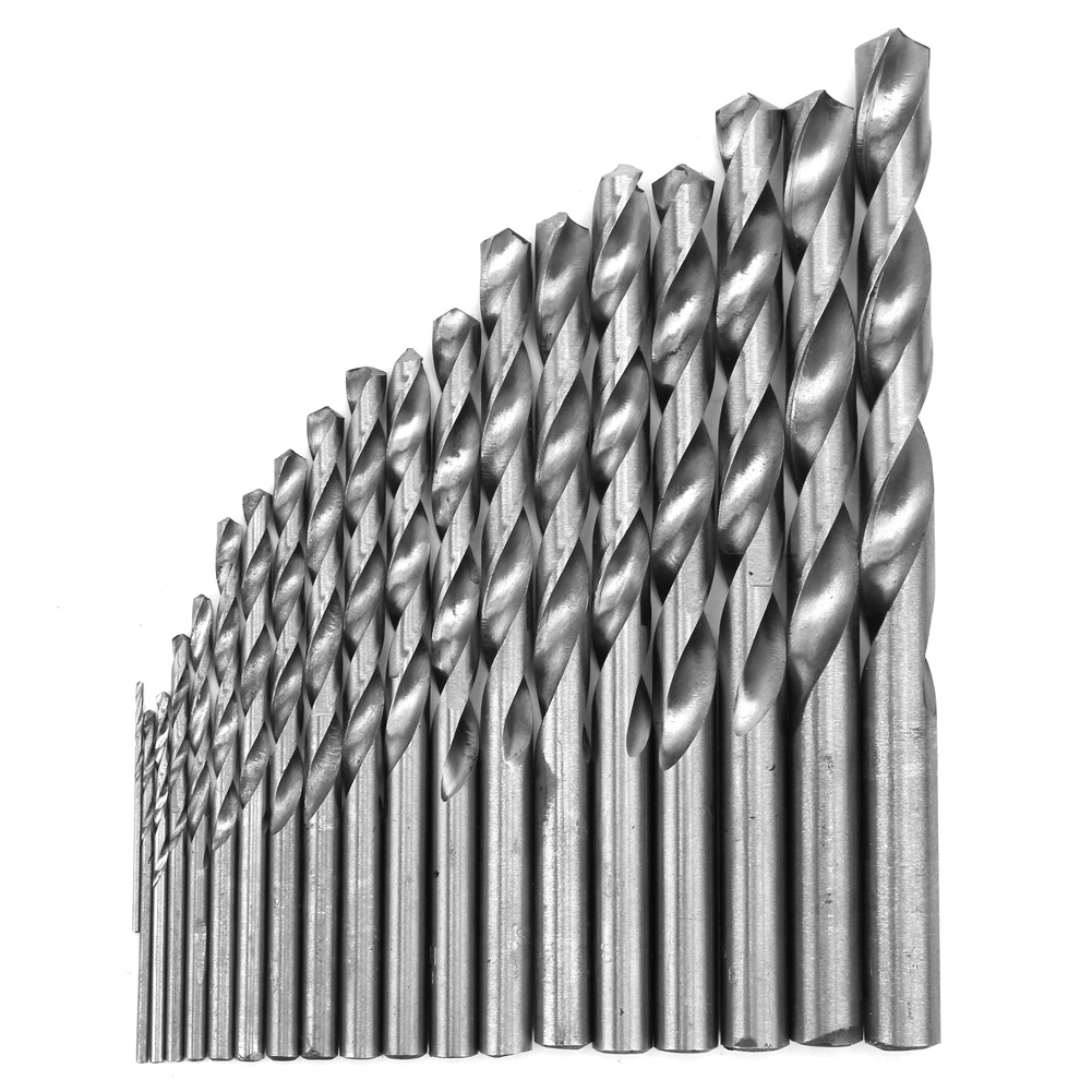 Coffret De 19 Forets Hélicoïdaux À Queue Droite En Acier Rapide Hss (1-10 Mm) Avec Étui