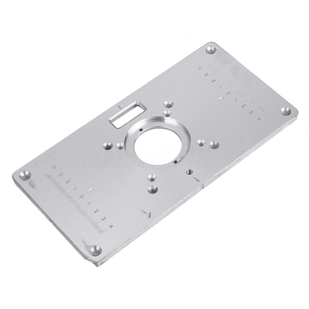 Plaque D'Insertion En Alliage D'Aluminium Pour Table De Défonceuse Avec 4 Vis À Anneaux Pour Établis De Menuiserie