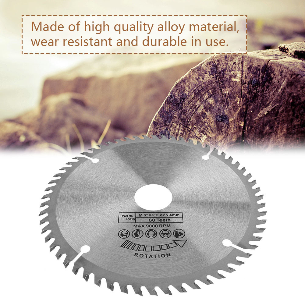 Disque De Scie Circulaire En Carbure De 148 Mm (6 Pouces) À 60 Dents Pour Le Bois
