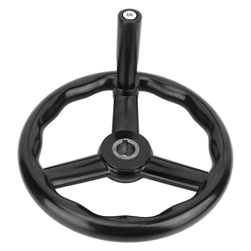 Volant De Tour À 3 Branches En Bakélite Noire Antidérapante 25022 Mm Avec Poignée Pour Machine-outil