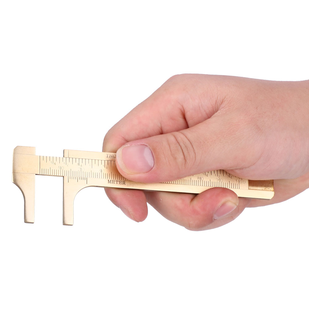 Pied À Coulisse En Laiton À Double Échelle, Règle De Mesure Pour Bijoux, Outil De Mesure 0-100 Mm