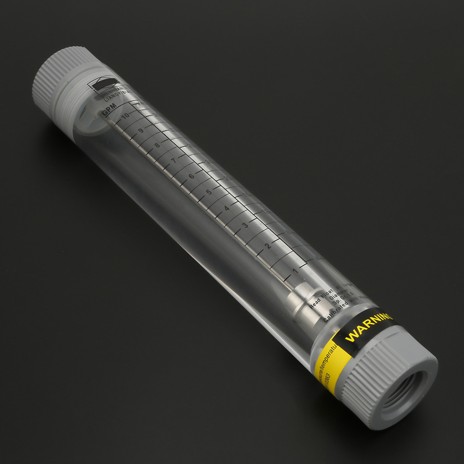 Débitmètre À Tube En Plexiglas Acrylique Lzm-20g 1-10 Gpm, Filetage Femelle G3/4 Po