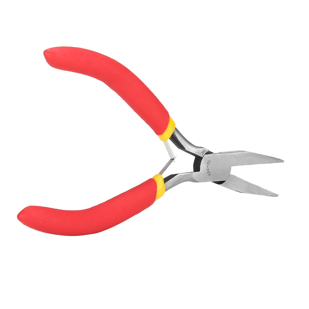 Pince À Becs Fins Sans Dents Tu-505 Mini En Acier Chrome Vanadium De 12,7 Cm (5 Po) Avec Poignée En Plastique