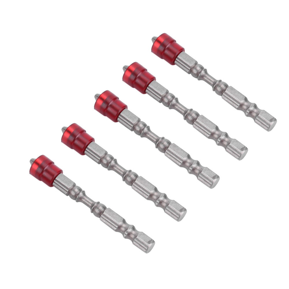 Ensemble D'Embouts De Tournevis Magnétiques Cruciformes Ph2 Pour Vis À Plaques De Plâtre, Tige De 1/4 Pouce (rouge)