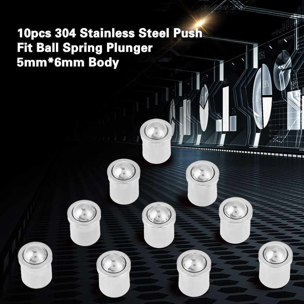 Lot De 10 Pistons À Bille À Emboîtement En Acier Inoxydable 304, Corps De 5 Mm X 6 Mm