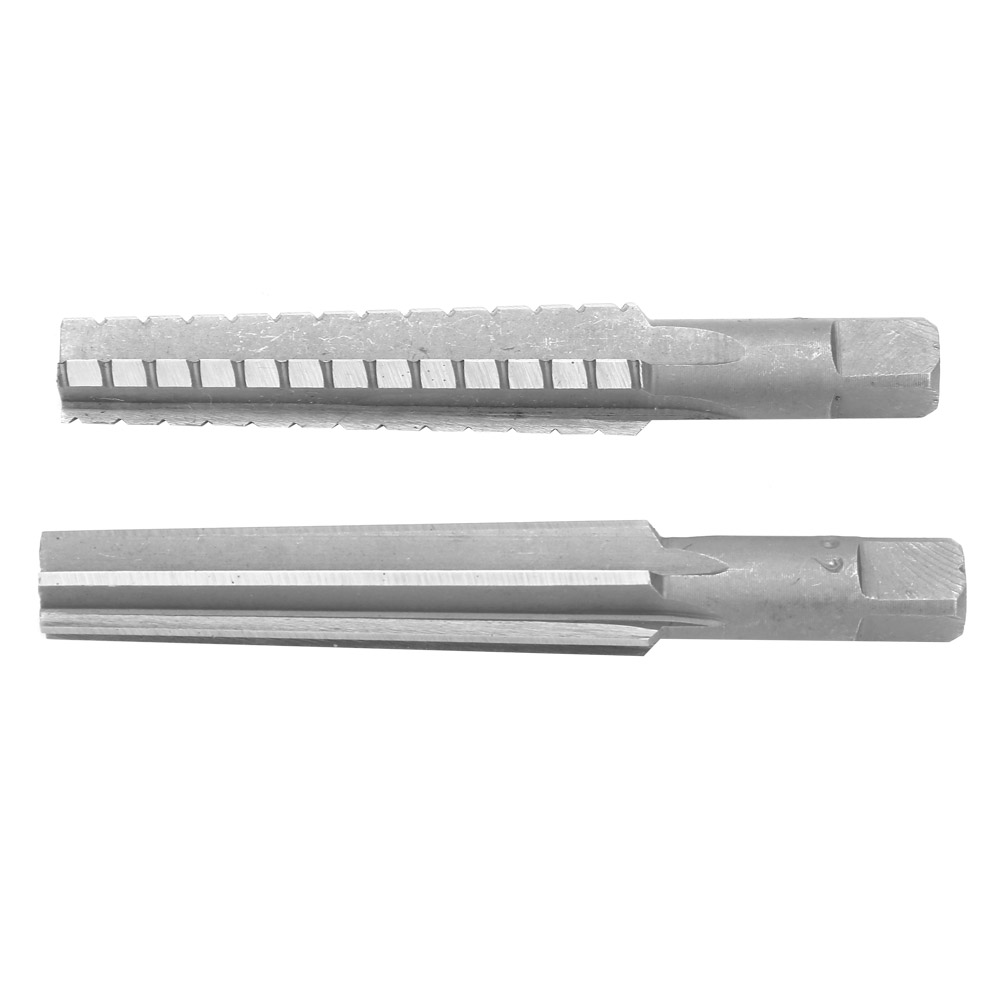 Jeu De 2 Alésoirs Coniques Hss Mt2 À Filetage Fin/grossier, Queue Droite, 1,5 X 12,5 Cm