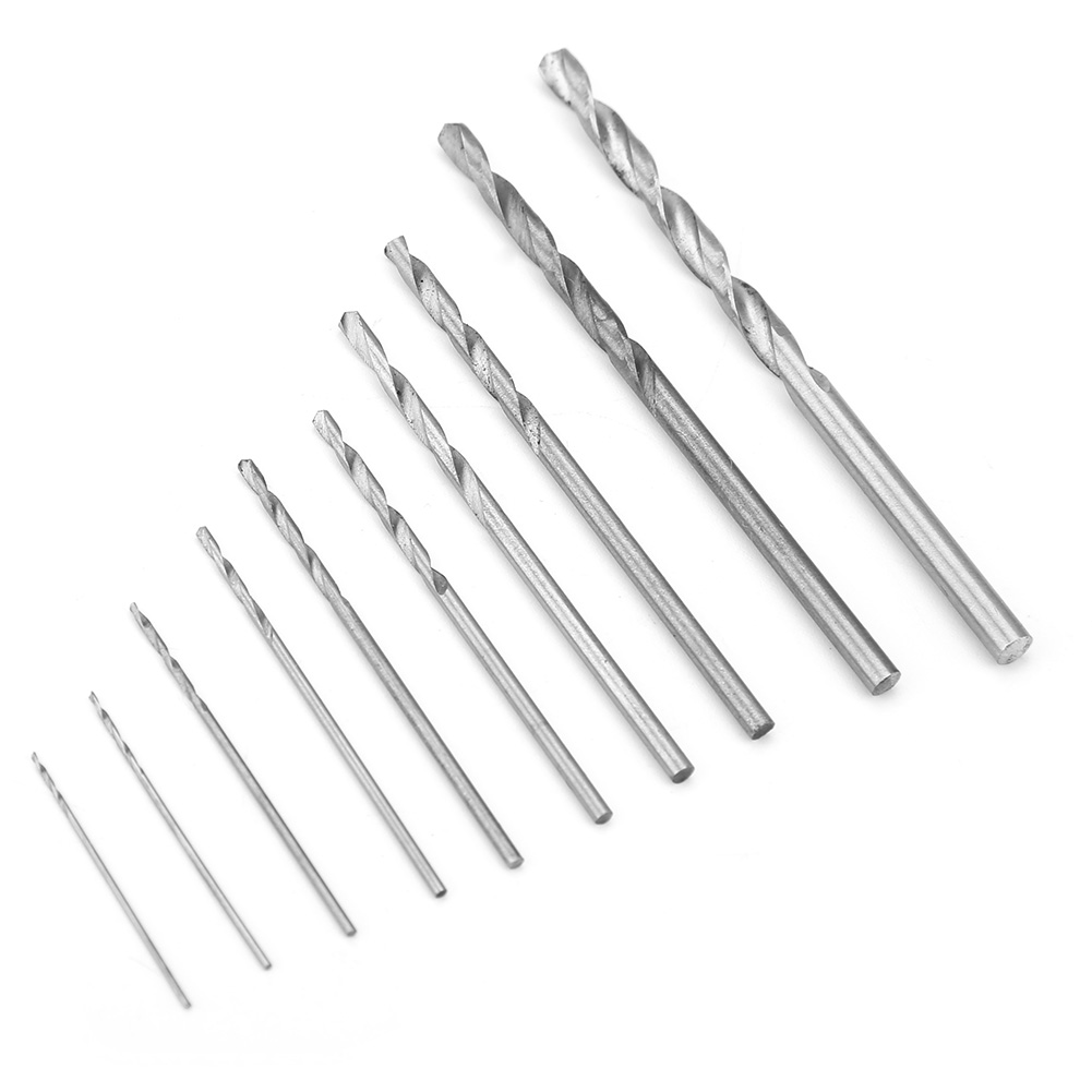 Lot De 10 Forets Hélicoïdaux En Acier Rapide Durable À Queue Droite, De 0,5 À 3 Mm