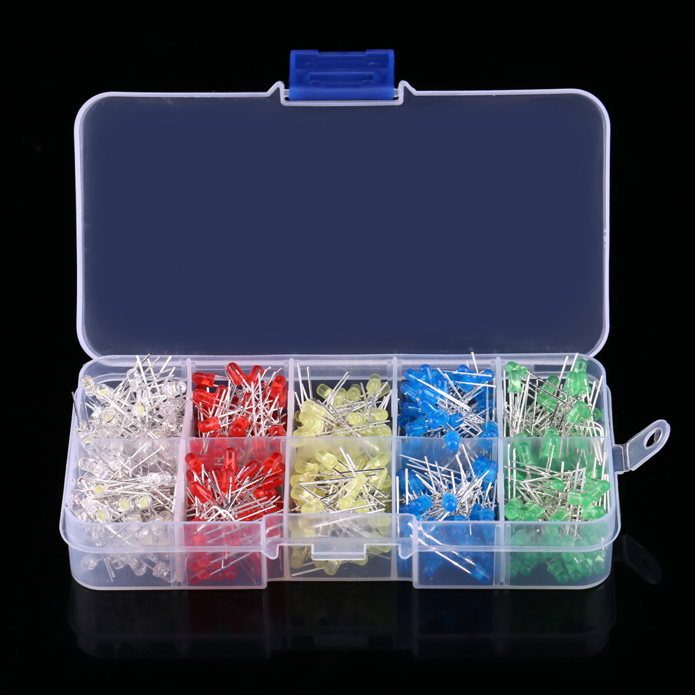 Kit De Bricolage De 500 Diodes Led 3 Mm (blanc, Jaune, Rouge, Bleu, Vert)