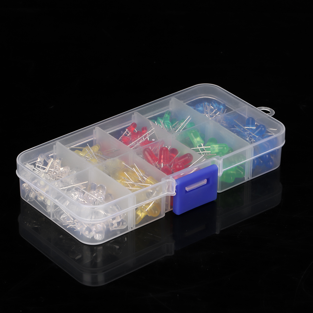 Kit D'Assortiment De 350 Diodes Électroluminescentes (del) De 3 Mm Et 5 Mm De Couleurs Assorties