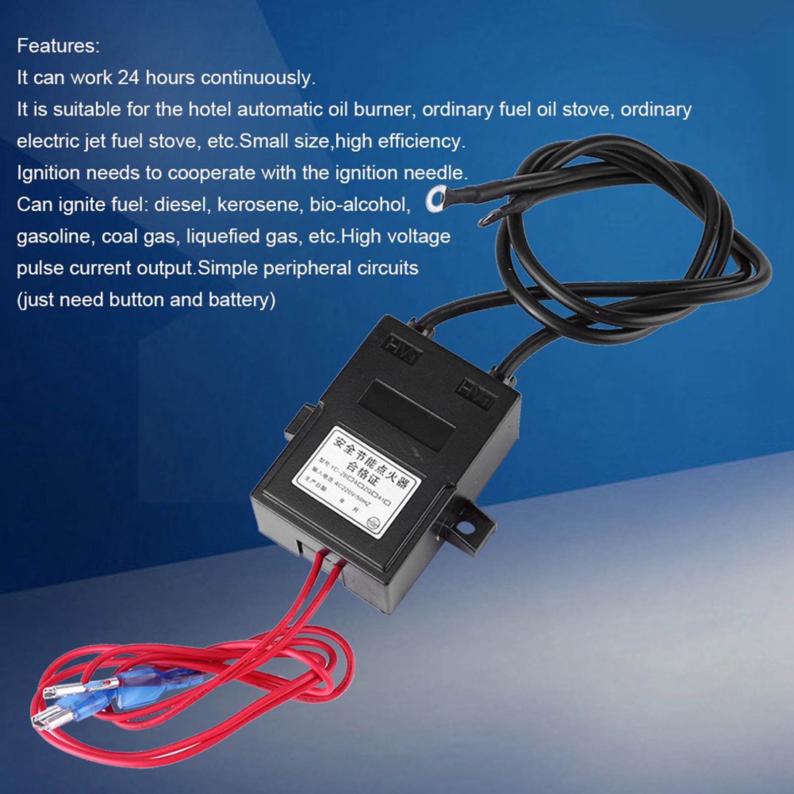 Module Générateur Haute Tension 220 V Ca, Allumeur Continu ≥ 12 Kv, 1 A À 2 A