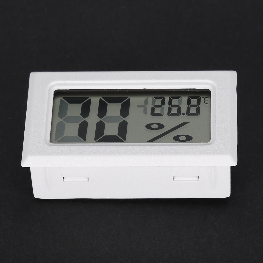 Hygromètre Numérique Lcd, Thermomètre Et Moniteur D'Humidité Pour La Maison, Le Bureau Et La Serre (blanc)