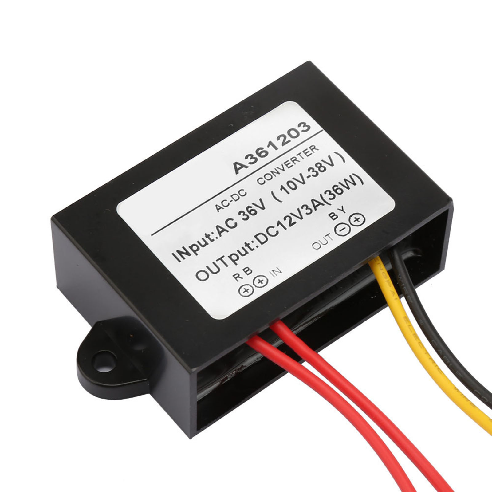 Convertisseur D'Alimentation Ac/dc En Plastique 36 V Vers Dc/12 V (3 A)