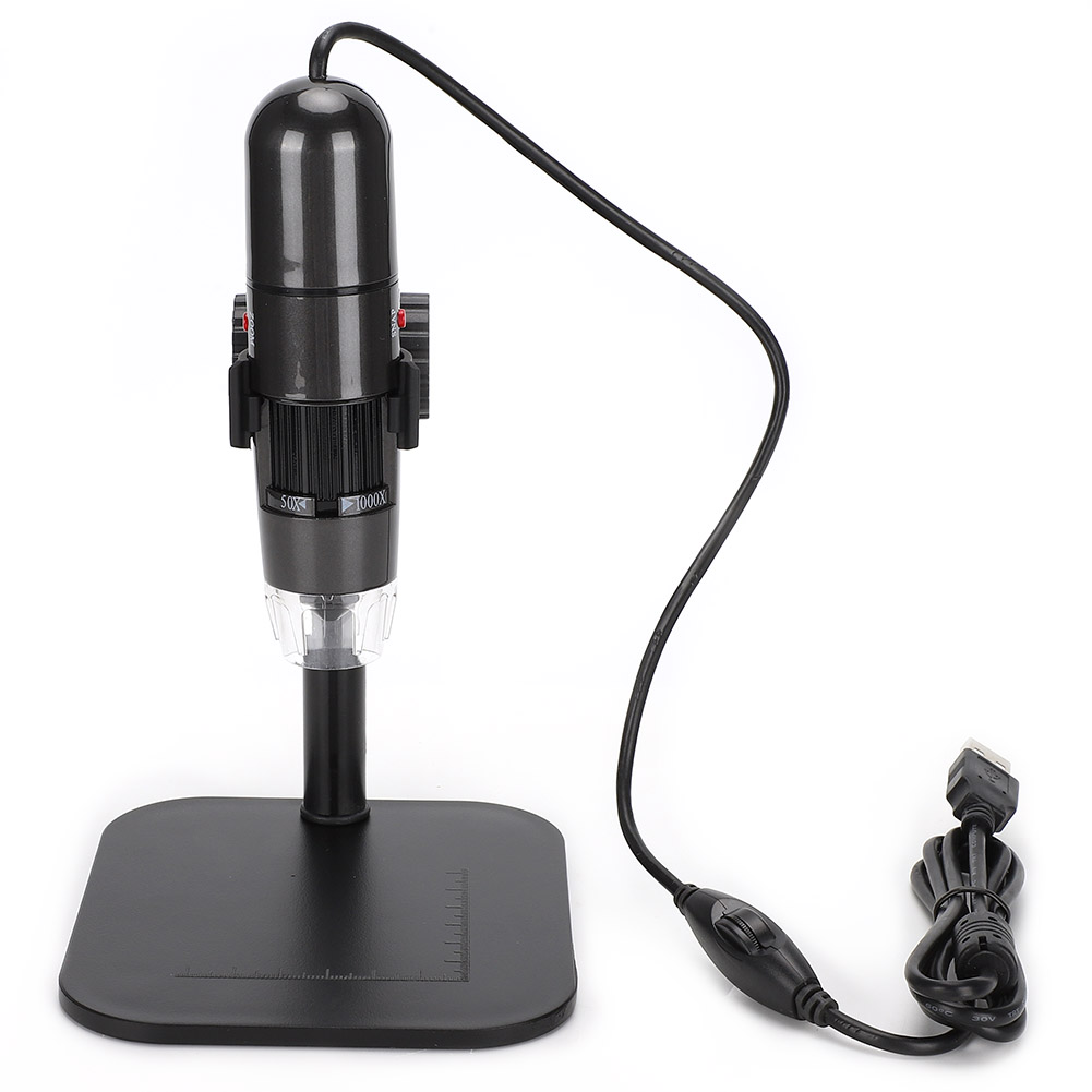 Microscope Numérique Portable Usb 50-1000x Avec Loupe À 8 Led, Caméra Endoscopique Et Support De Levage