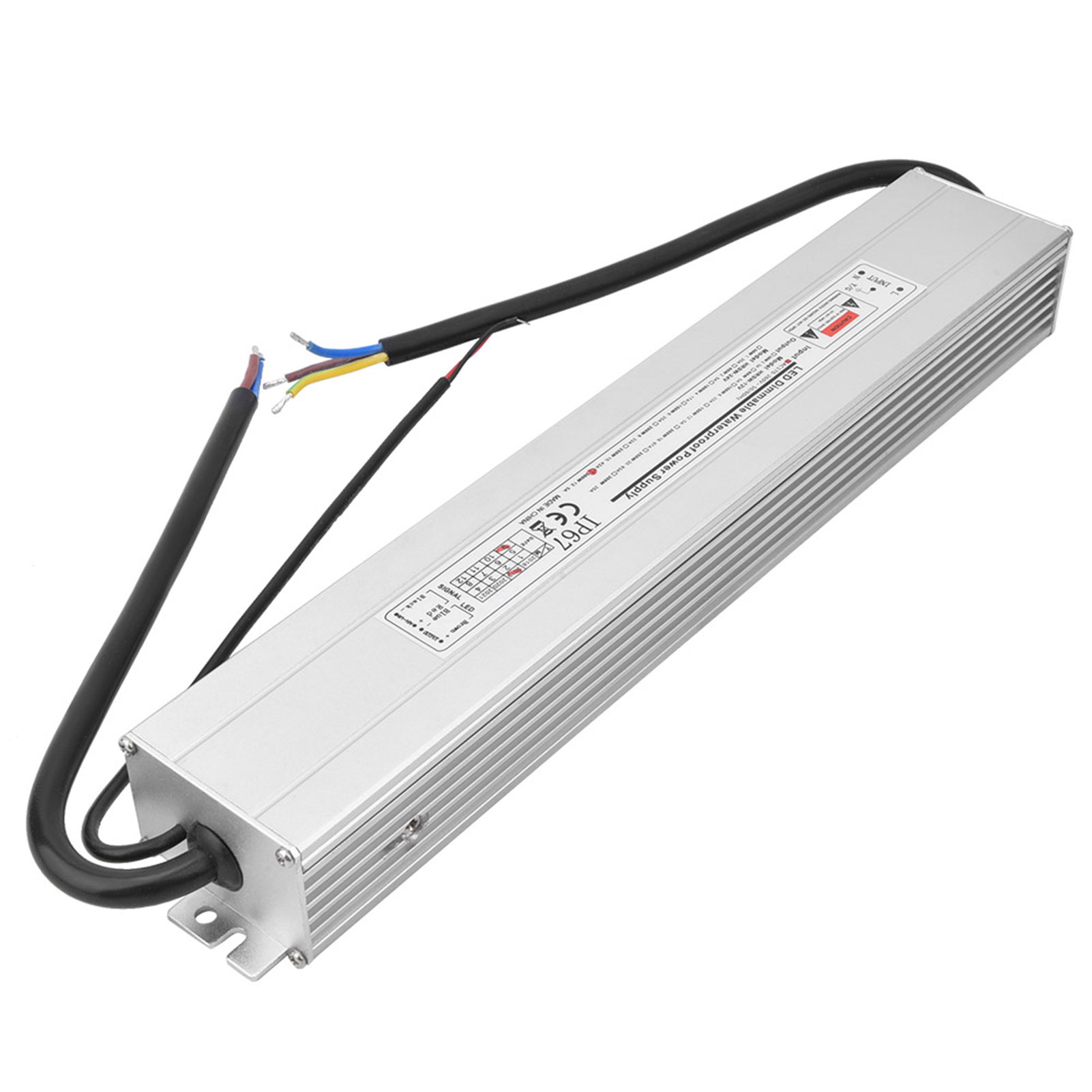 Alimentation Led Étanche 2 En 1 Scr/dimmable 0-10 V, Entrée Ac 170260 V (50/60 Hz), Sortie Dc 24 V 12,5 A 300 W