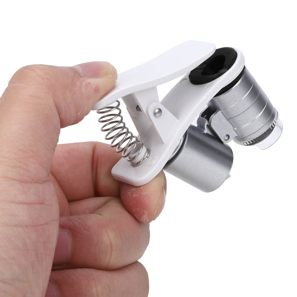 Mini Microscope De Poche 60x, Loupe Avec Détecteur De Contrefaçons Led