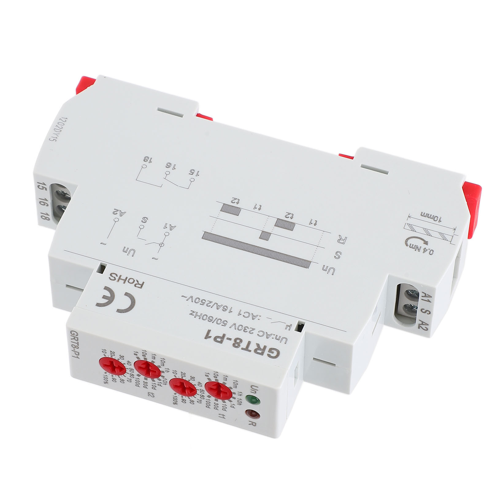 Relais Répétiteur Électronique Ac230v Avec Indicateur Led, Sortie D'Impulsions Abs, Relais Temporisé Sur Rail Din
