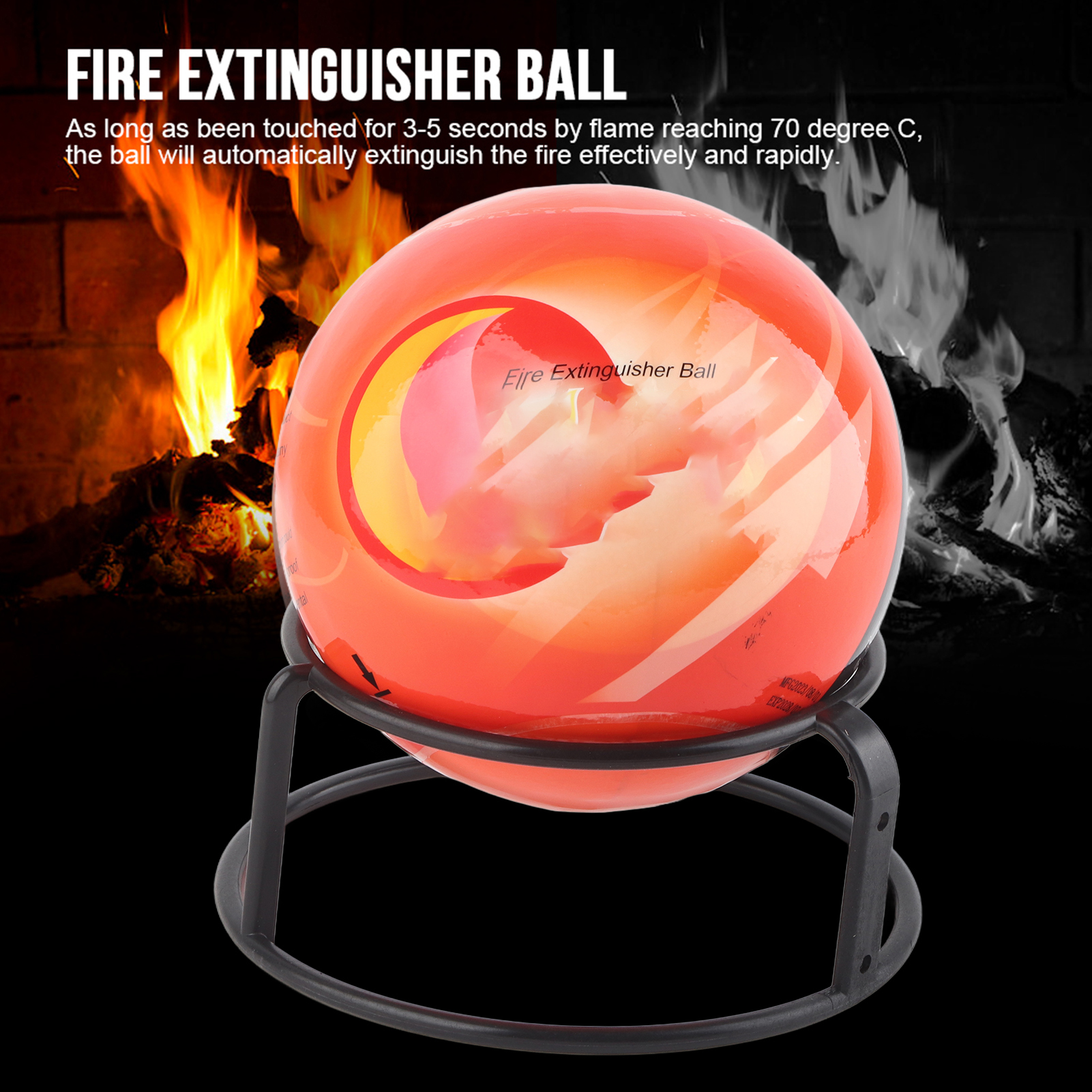 Boule Extinctrice Facile À Lancer, Outil De Sécurité Pour Stopper Les Incendies (1,3 Kg)