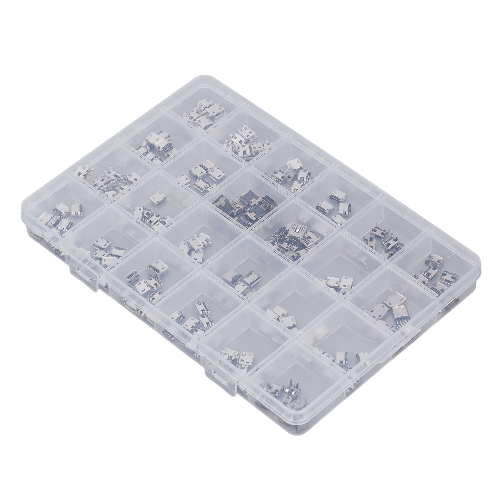 Ensemble De 240 Connecteurs Micro Usb En Acier Inoxydable À Une Rangée, Prises Femelles Usb