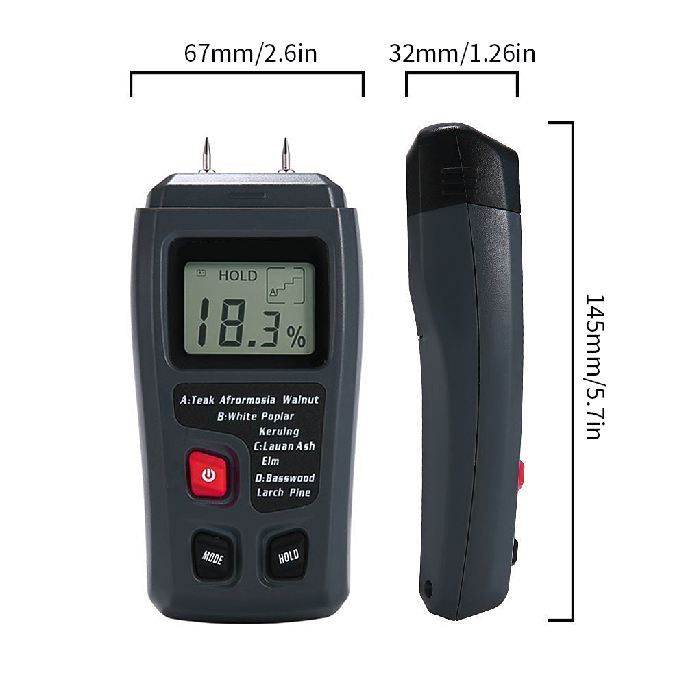 Testeur D'Humidité Du Bois Portable Avec Écran Lcd Numérique Et Capteur