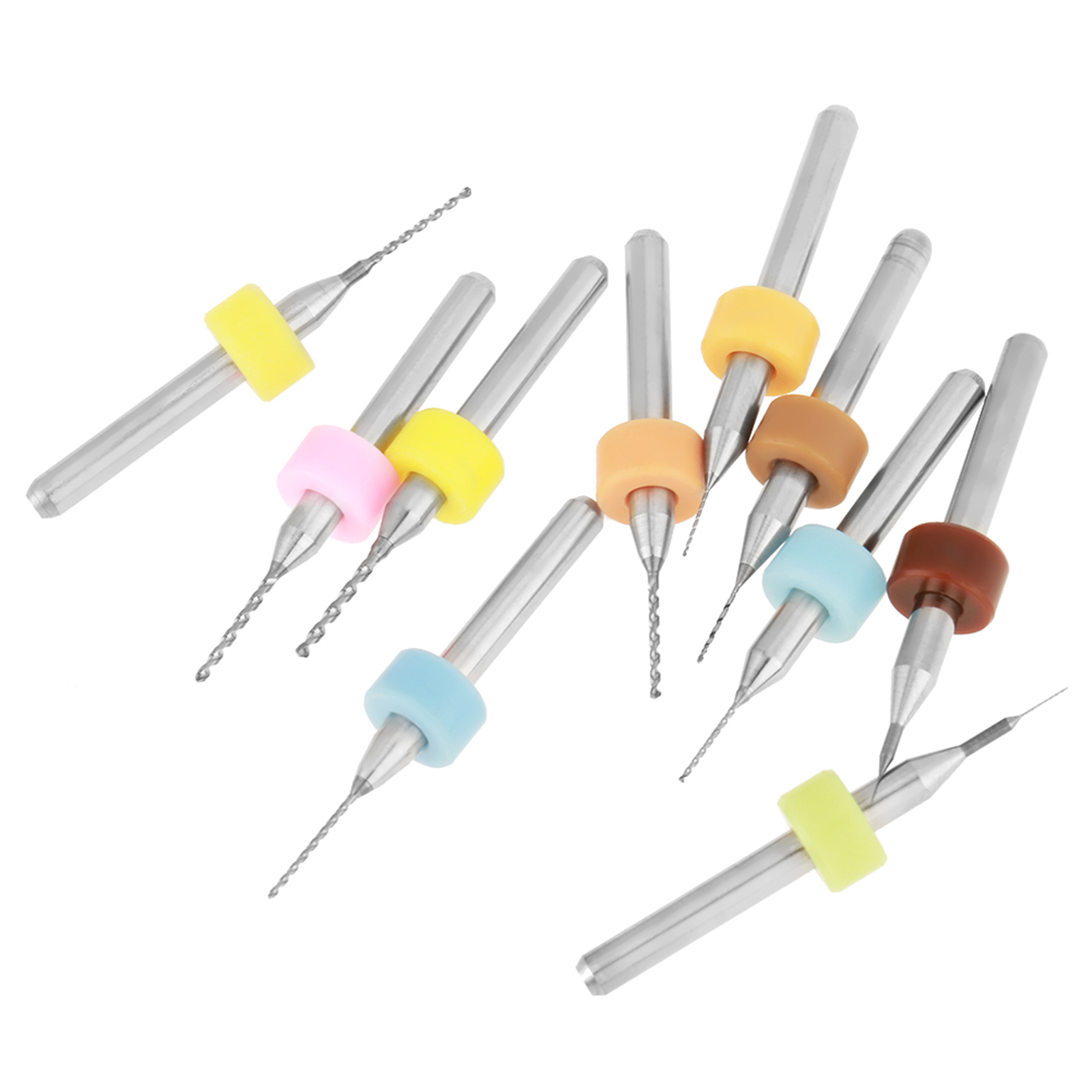 Jeu De 10 Micro-forets En Carbure De Tungstène De 0,1 À 1,0 Mm Pour Circuits Imprimés.