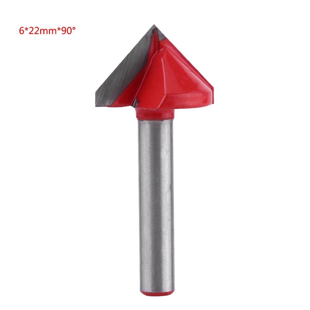 Fraise À Rainurer En V En Acier Tungstène Pour Défonceuse Cnc, Outil De Coupe À Rainure En V, Arbre De 6 Mm (622 Mm90°)