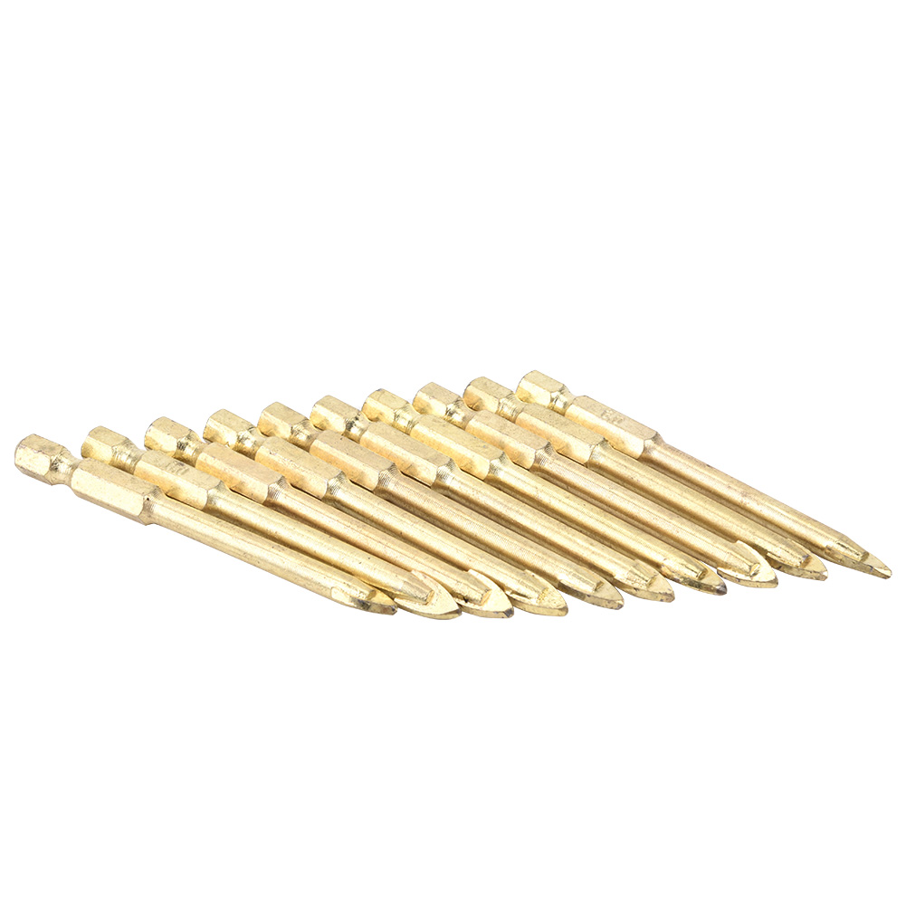 Lot De 10 Forets Triangulaires À Queue Hexagonale En Carbure De 8 Mm Pour Carrelage, Verre Et Bois.