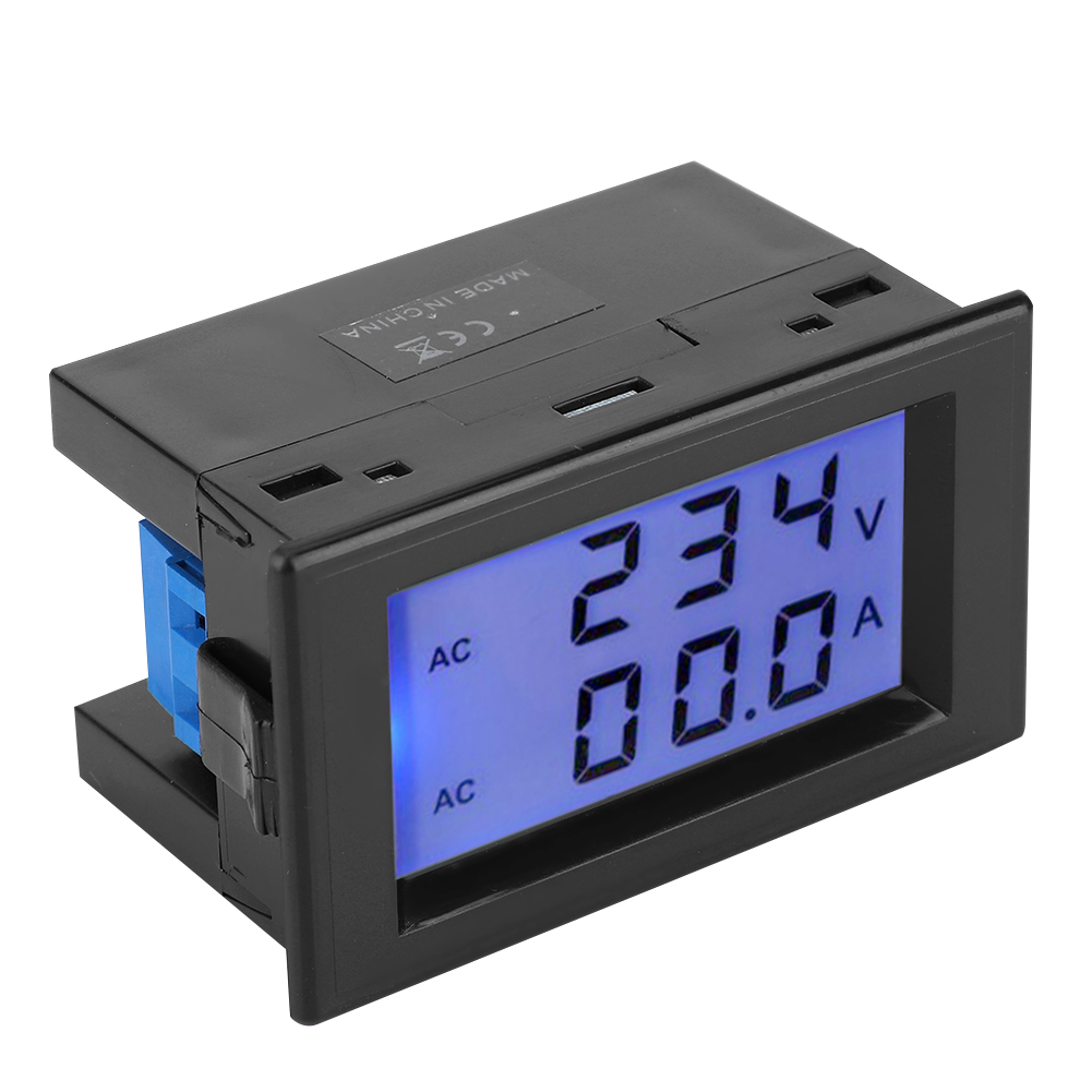 Voltmètre-ampèremètre À Double Affichage Lcd D85-2042a, 80-300 V Ca / 200-450 V Ca, 0,1-100 A, Avec Transformateur De Courant