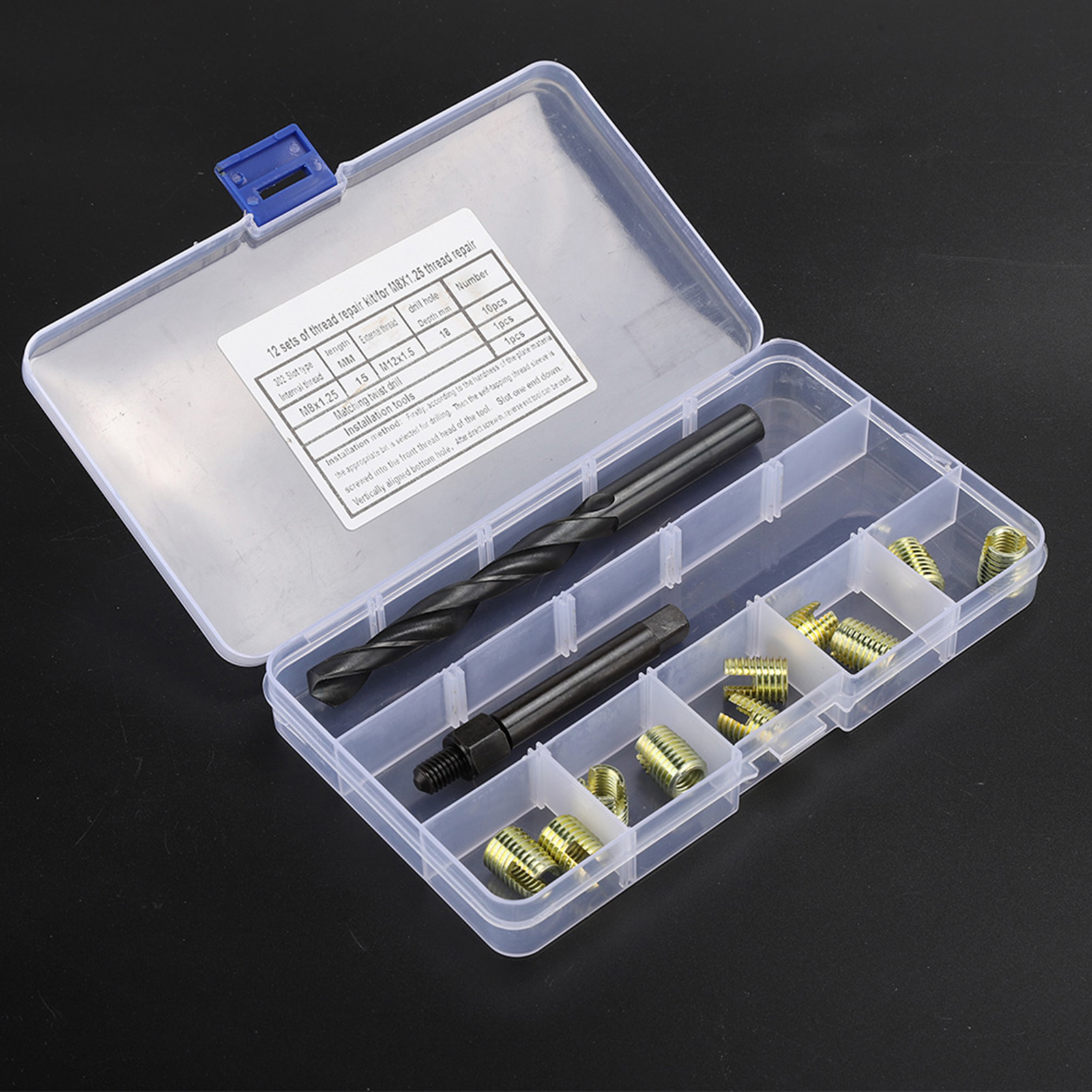 Kit De Réparation De Filetage M8 X 1,25 (12 Pièces) - Outils Inclus