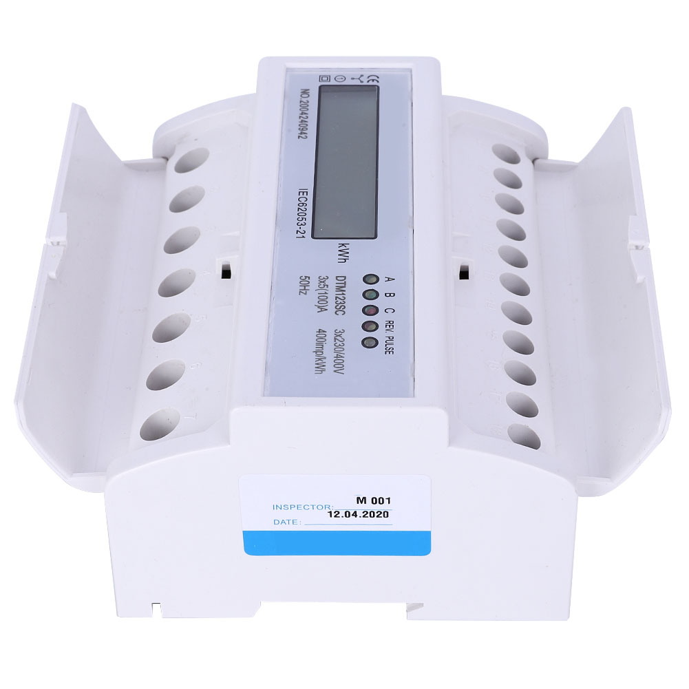 Compteur D'Énergie Numérique Triphasé 230/400 V 5-100 A Avec Écran Lcd