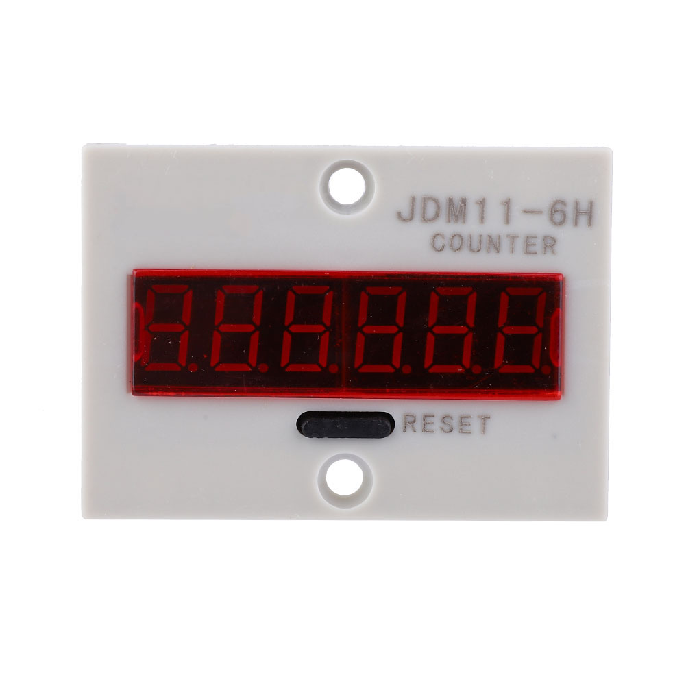 Compteur Électronique Jdm11-6h À 6 Chiffres Avec Affichage Numérique Led, Relais Et Transducteur, Alimentation 36 V Ca/cc.