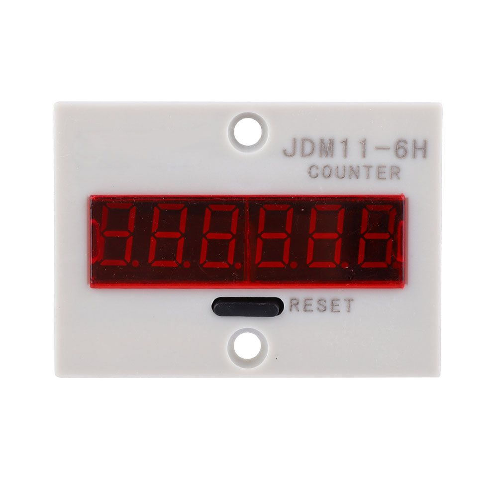 Compteur Électronique Jdm11-6h À 6 Chiffres Avec Affichage Numérique Led, Relais Et Transducteur, 220 V Ca
