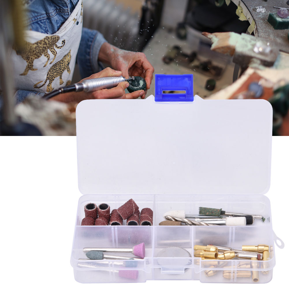 Kit D'Accessoires De 46 Pièces Pour Meuleuse 18 V 3,6 V : Polissage, Découpe Et Perçage