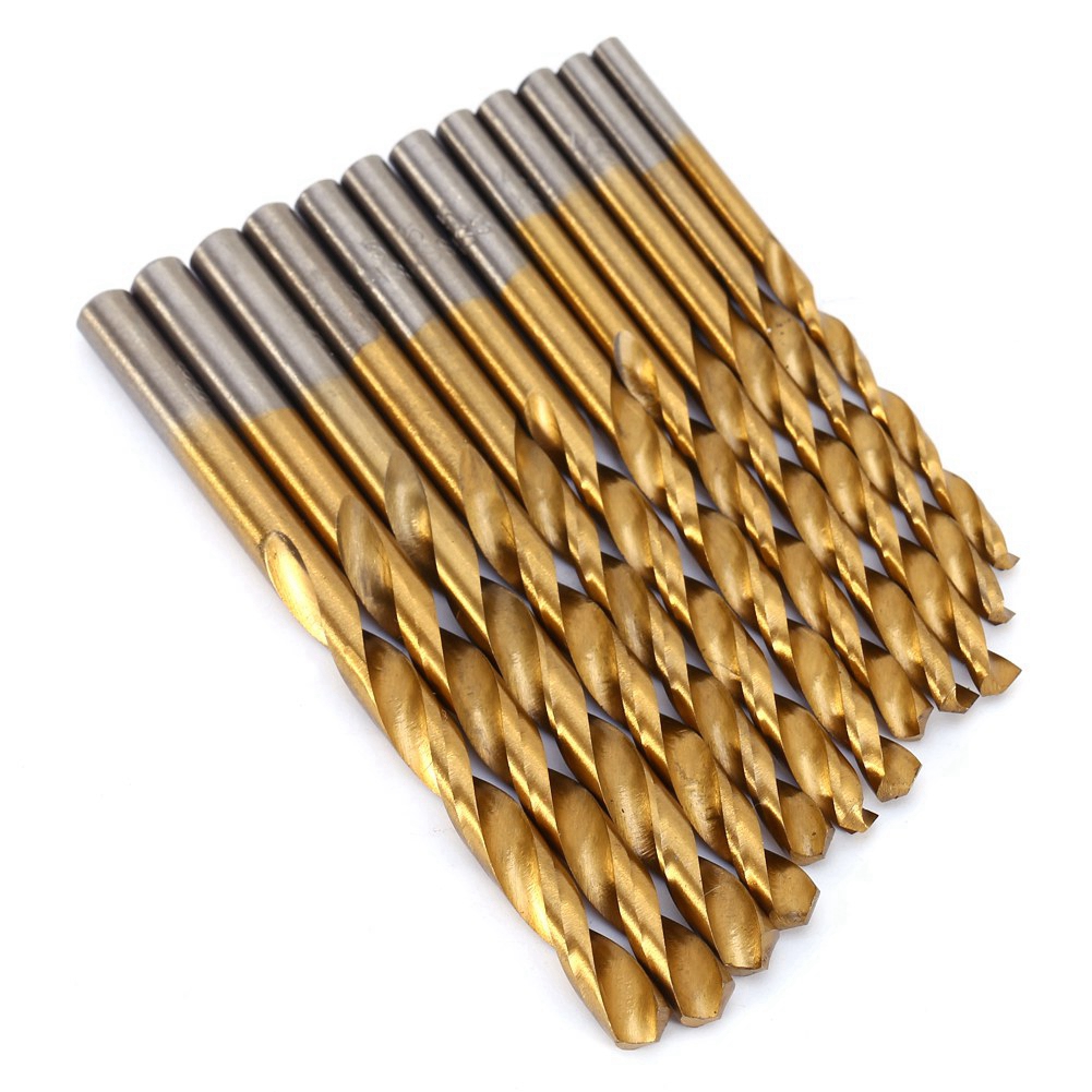 Coffret De 99 Forets Hélicoïdaux Hss Revêtus De Titane Pour Le Travail Du Bois, Diamètre 1,5 À 10 Mm.
