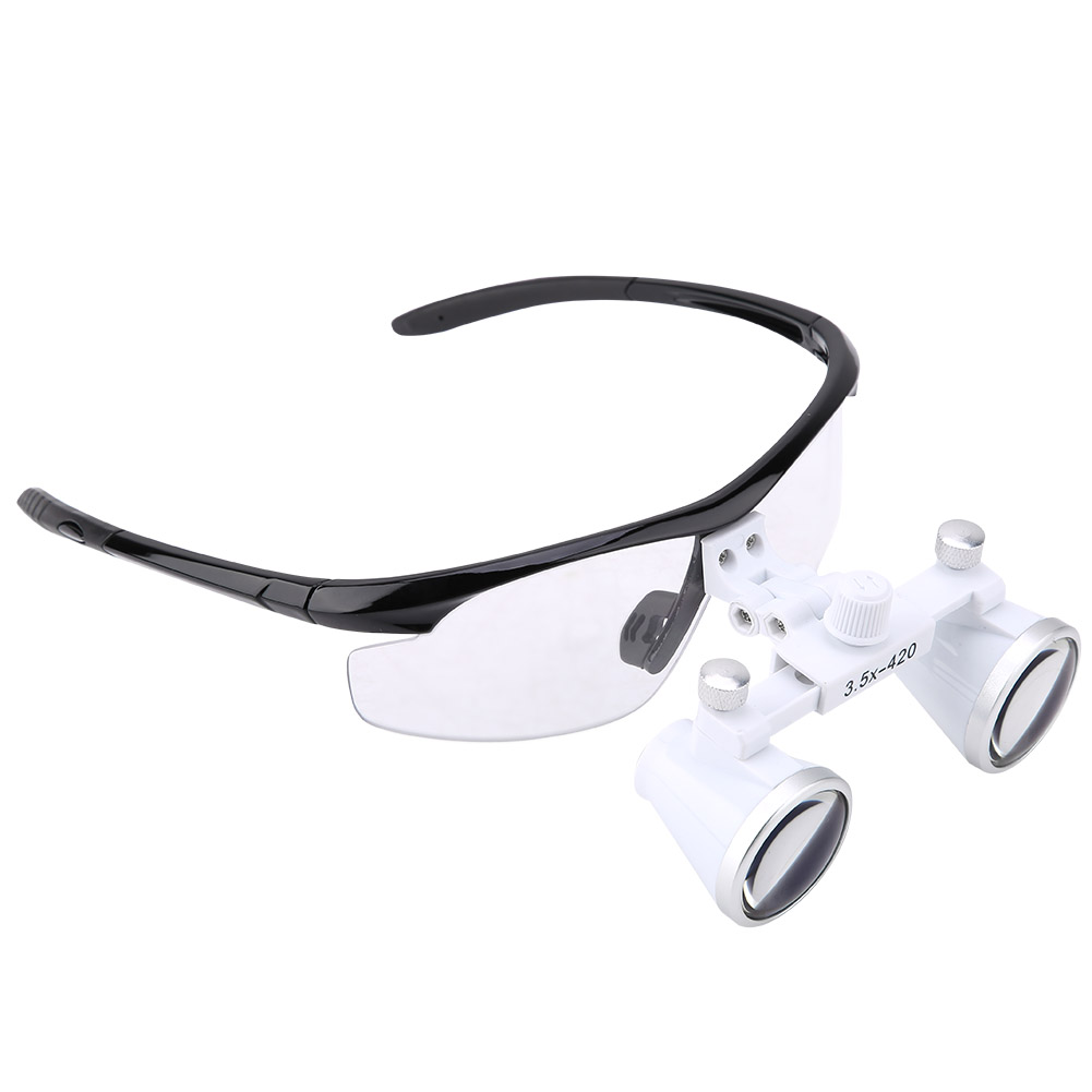 Loupe Binoculaire À Bandeau 3,5x Pour Usage Médical, Loupe Dentaire 320-420 Mm, Loupe De Dentiste 60/80 Mm