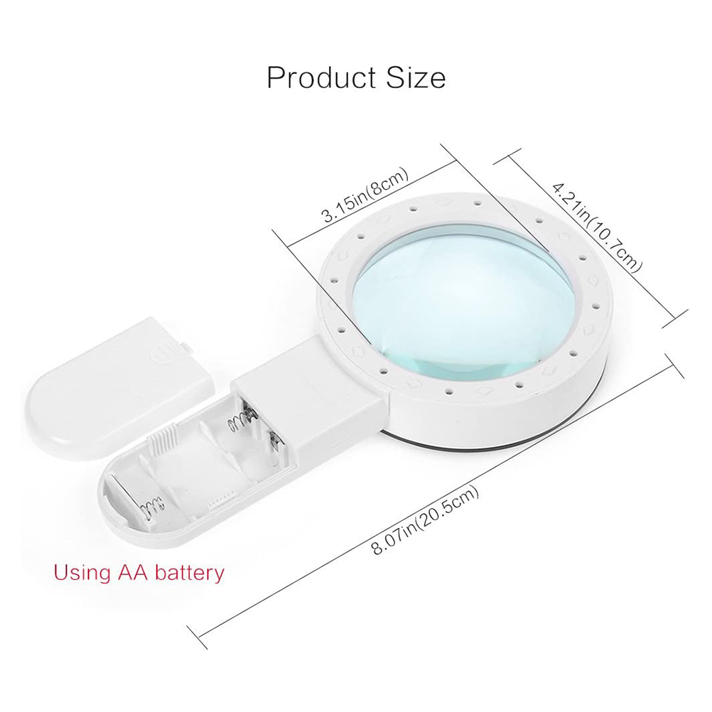 Loupe De Poche Avec Éclairage Led 30x