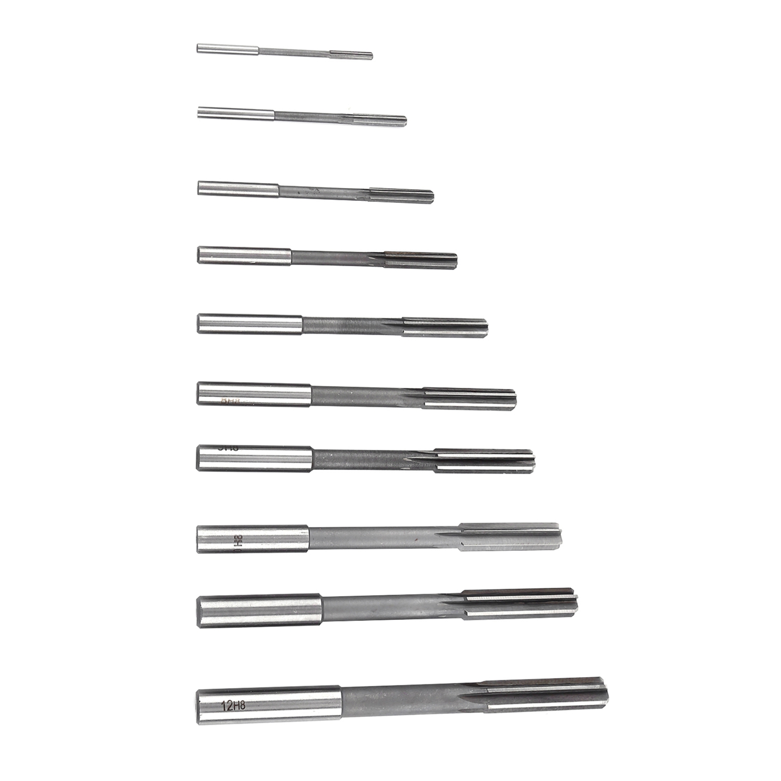 Lot De 10 Alésoirs À Mandrin Droit Hss H8 Pour Machines À Métaux, 3/4/5/6/7/8/9/10/11/12 Mm