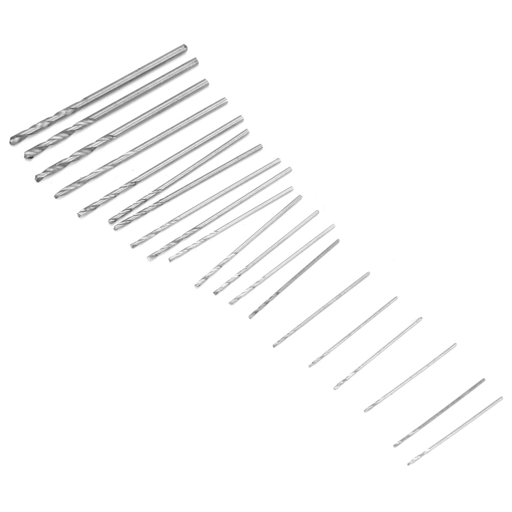 Coffret De 20 Mini Forets Hélicoïdaux Hss (0,3 Mm À 1,6 Mm) Avec Étui Pour Bois Et Plastique