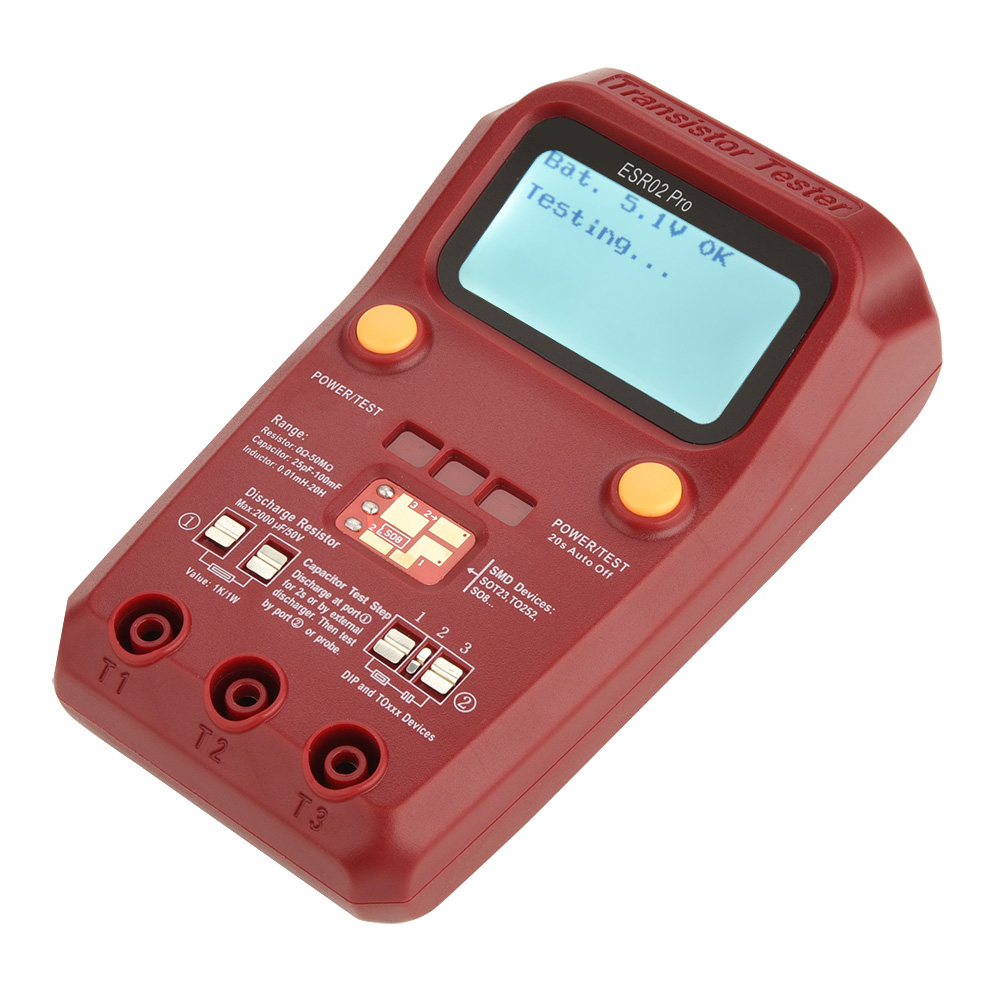 Testeur De Transistors Numérique Bside Esr02 Pro, Multimètre D'Inductance Pour Composants Cms
