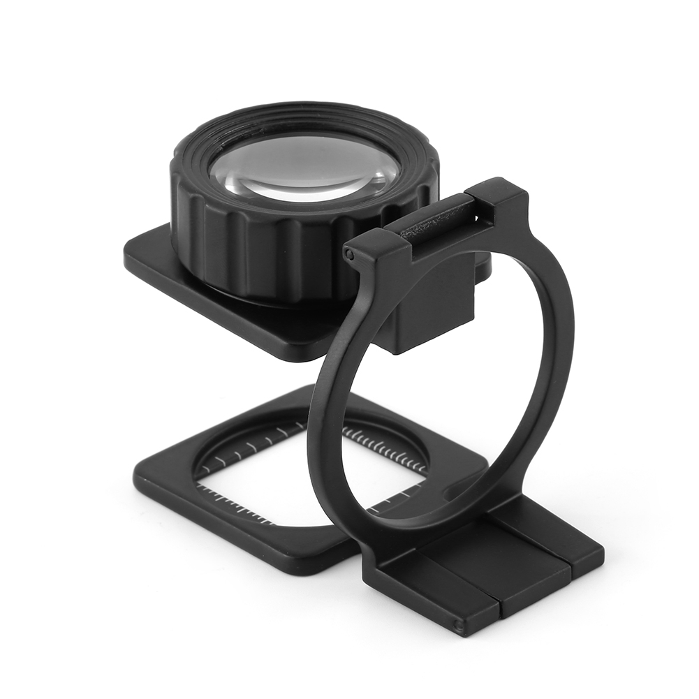 Loupe Pliable Portable 15x Avec Support, Lentille Et Échelle De Mesure