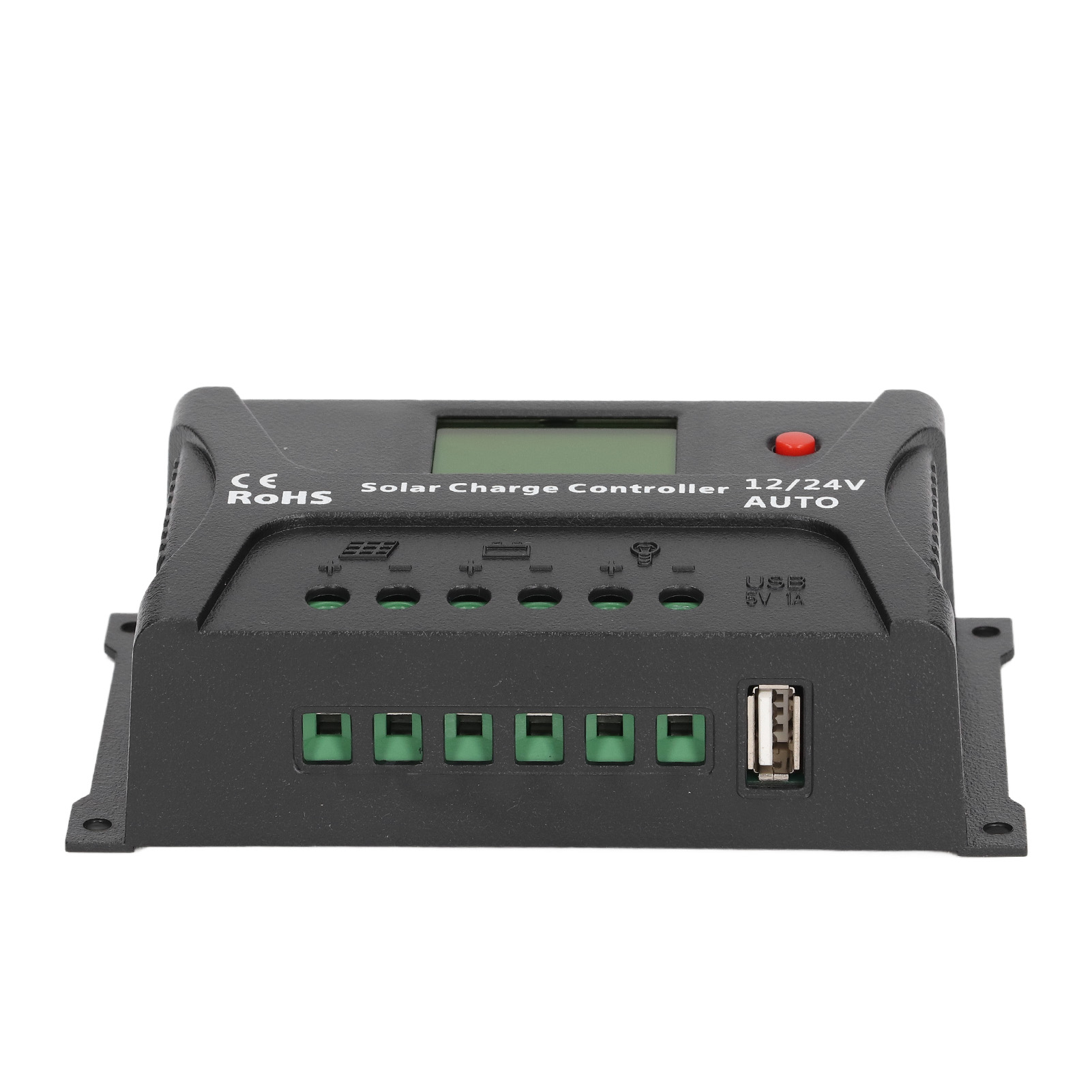 Contrôleur De Charge Solaire Intelligent Pwm 20 A 12 V/24 V Avec Identification Automatique, Affichage Led Et Port Usb