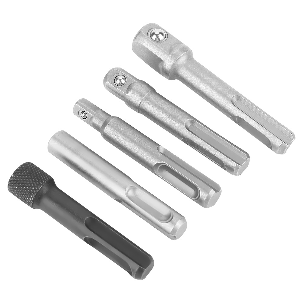 Adaptateur Pour Douilles Sds Plus En Acier (3 Pièces), Rallonge Hexagonale Pour Douilles Sds (2 Pièces), Accessoires Pour Outils Électriques