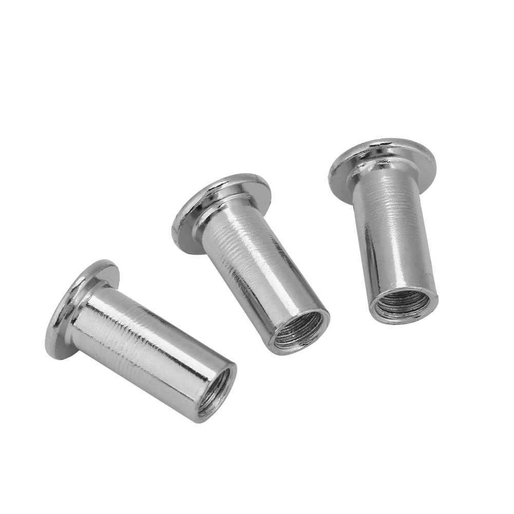 Écrous Plats En Nickel Plaqué Fer, Écrous Hexagonaux À Tête Ronde, Manchon Pour Meubles (m822, 30 Pièces)