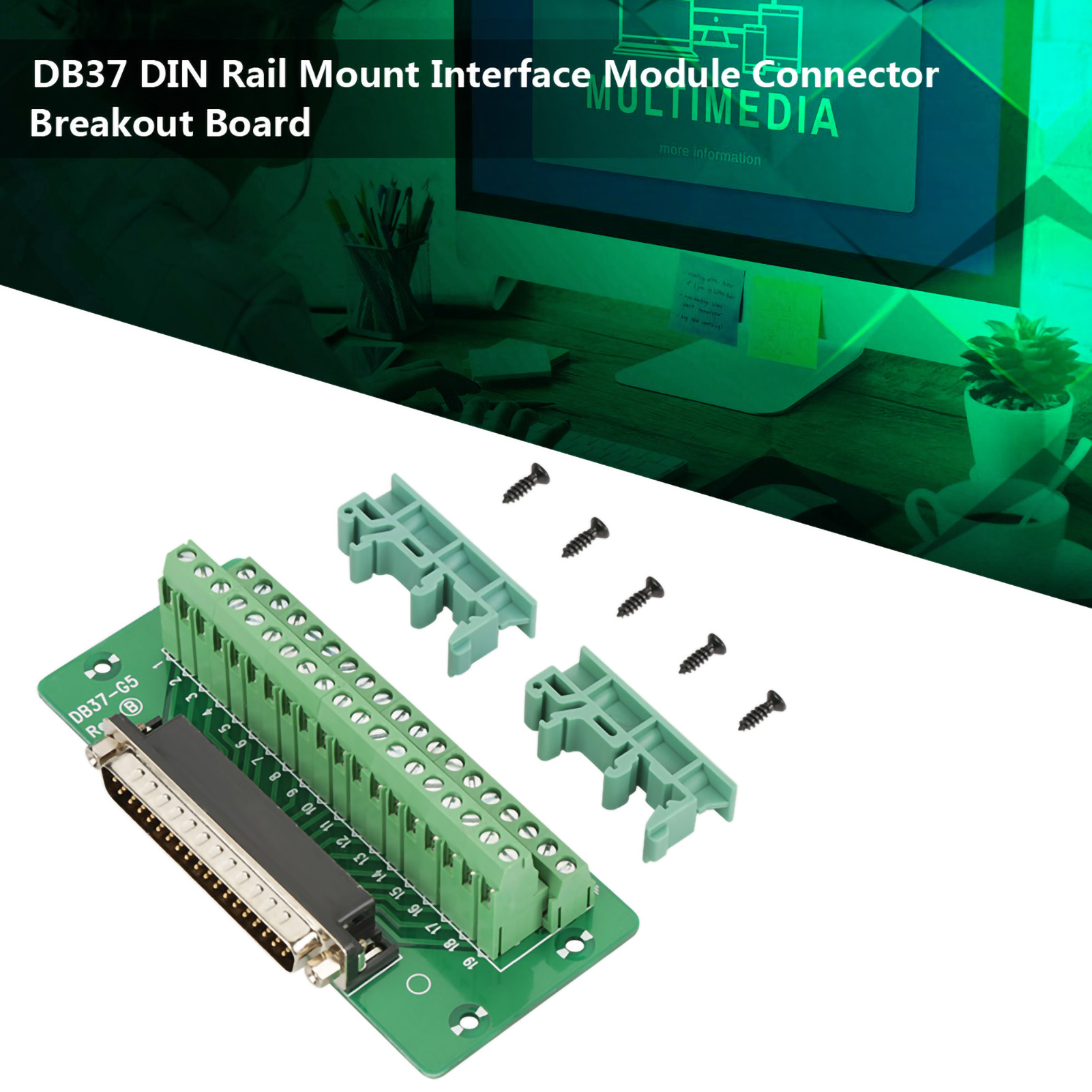 Carte De Dérivation Pour Module D'Interface Db37 À Montage Sur Rail Din (connecteur Mâle)