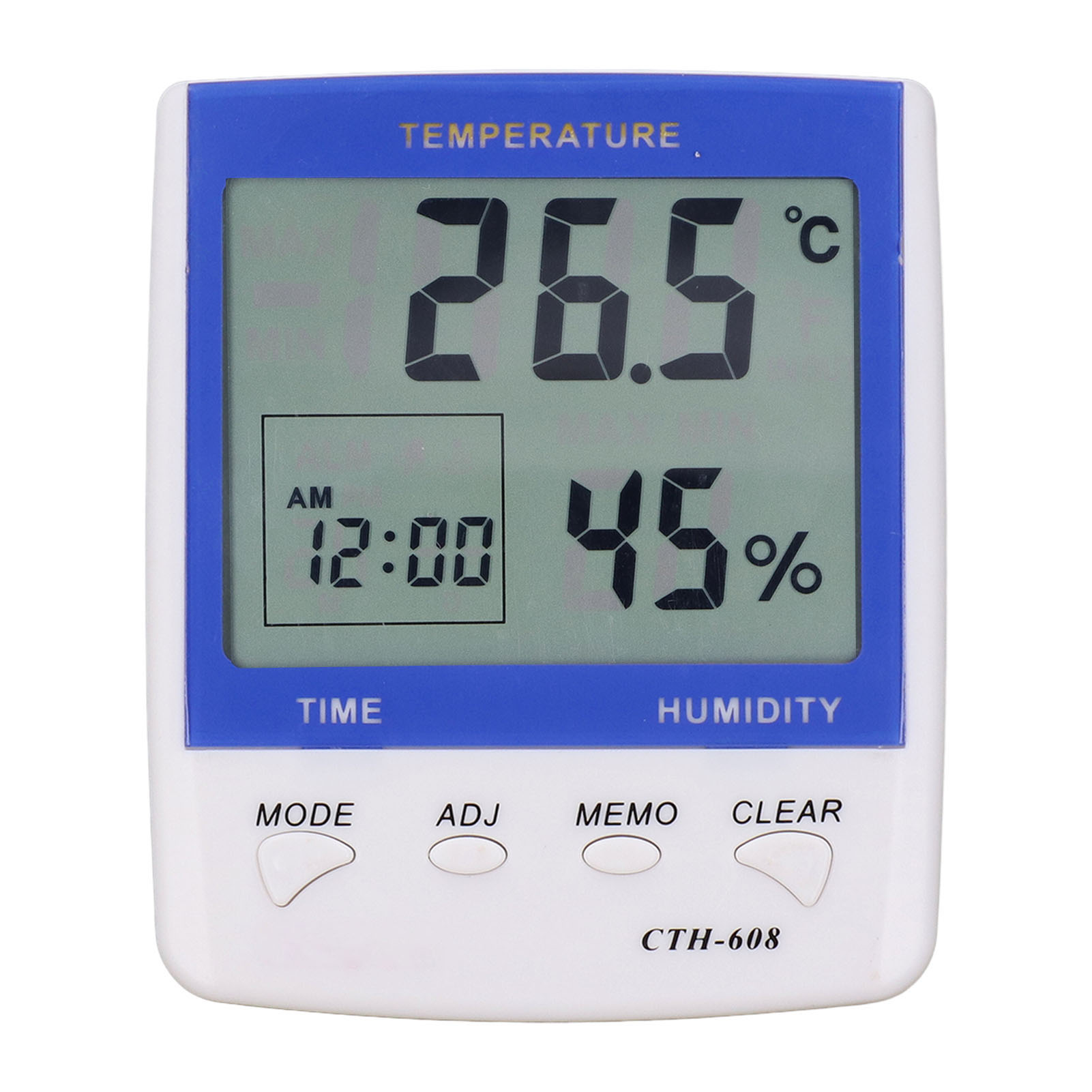 Thermomètre-hygromètre, Indicateur De Température Et D'Humidité, Horloge Électrique À Affichage Numérique Pour La Maison