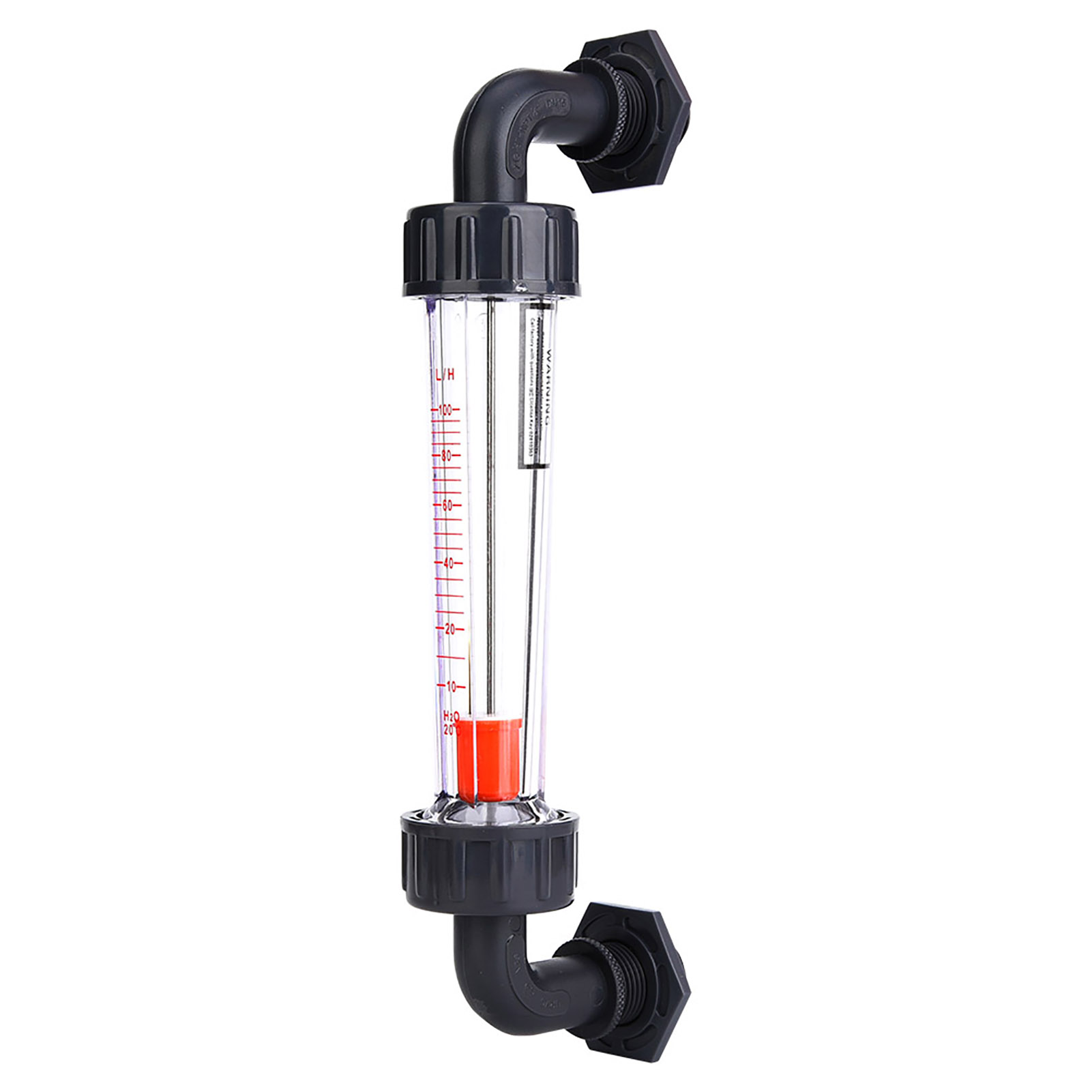 Débitmètre Coudé Lzs-15w Pour Liquides, Tube En Plastique Abs, Débitmètre D'Eau 10-100 L/h, Filetage Mâle Zg1/2 - Npt1/2