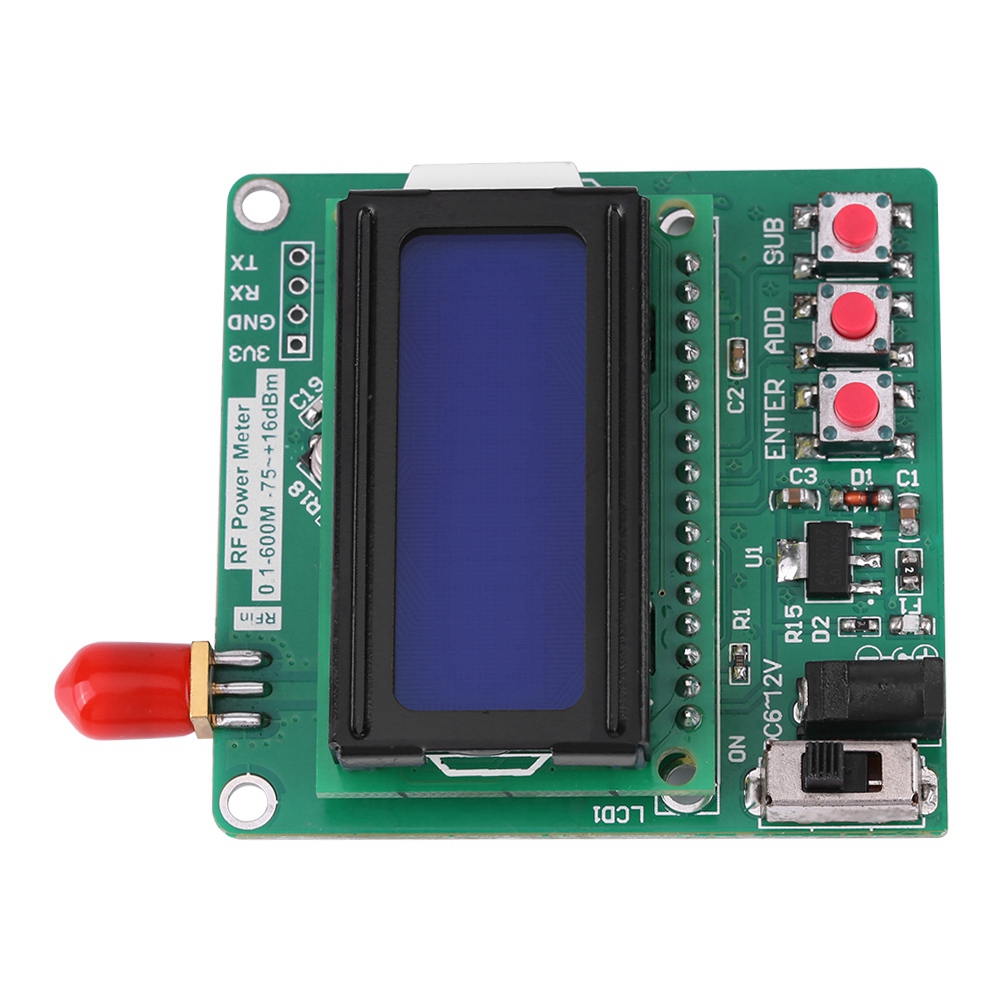 Wattmètre Numérique Lcd Rf -7516 Dbm 1-600 Mhz Valeur D'Atténuation De La Fréquence Radio