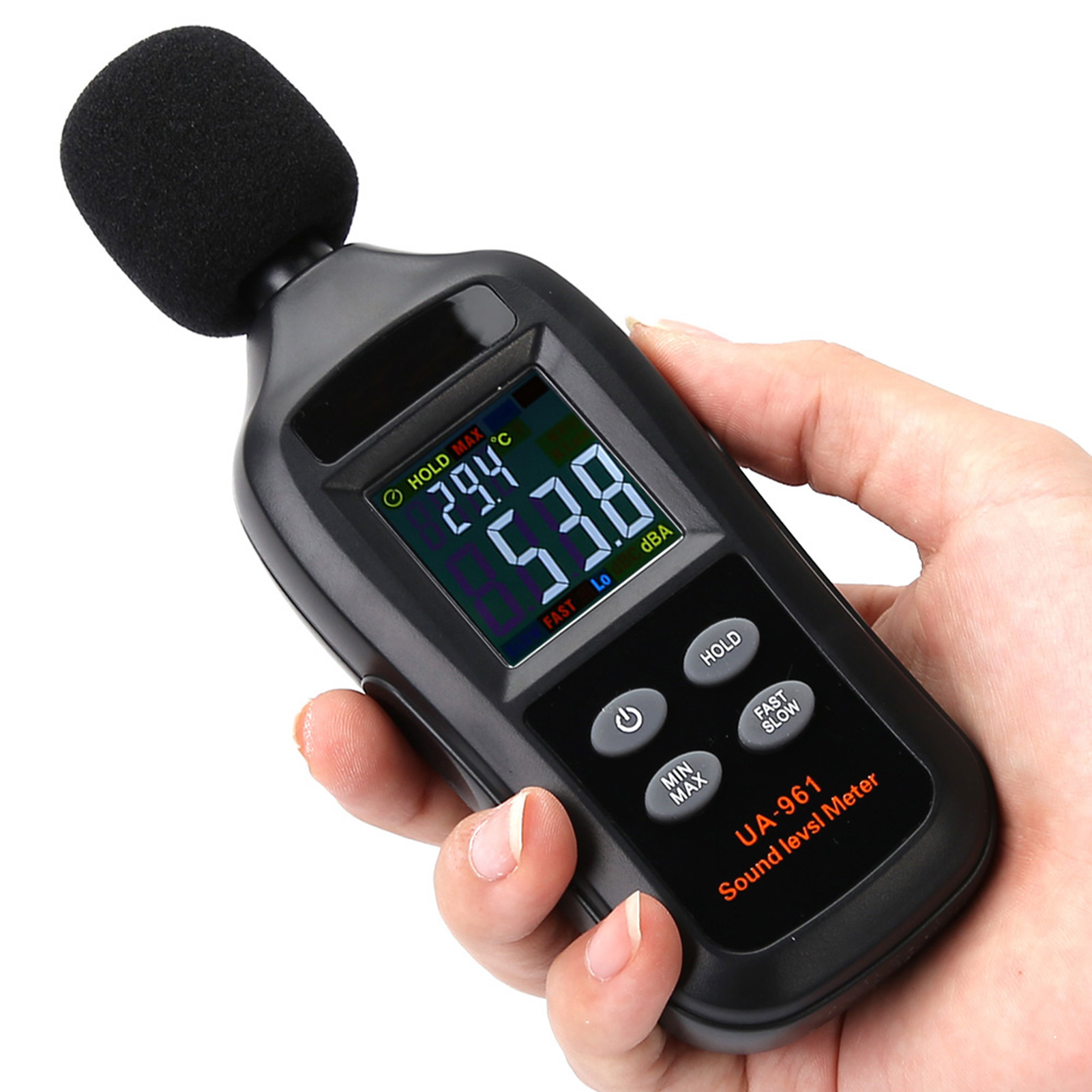 Ua961 Sonomètre Numérique Portable Noir