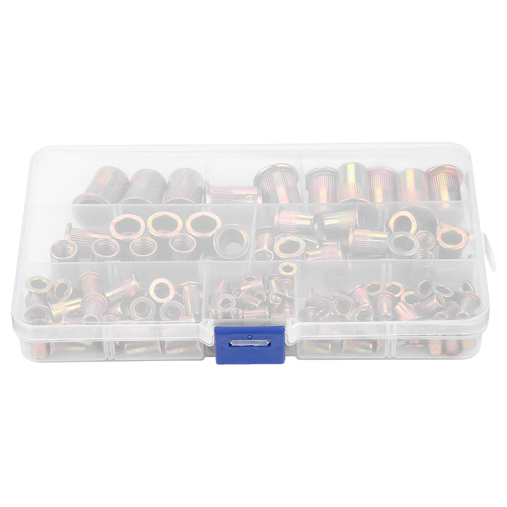 150 Écrous À Sertir Aveugles Filetés À Tête Plate En Acier Au Carbone M3/m4/m5/m6/m8/m10/m12