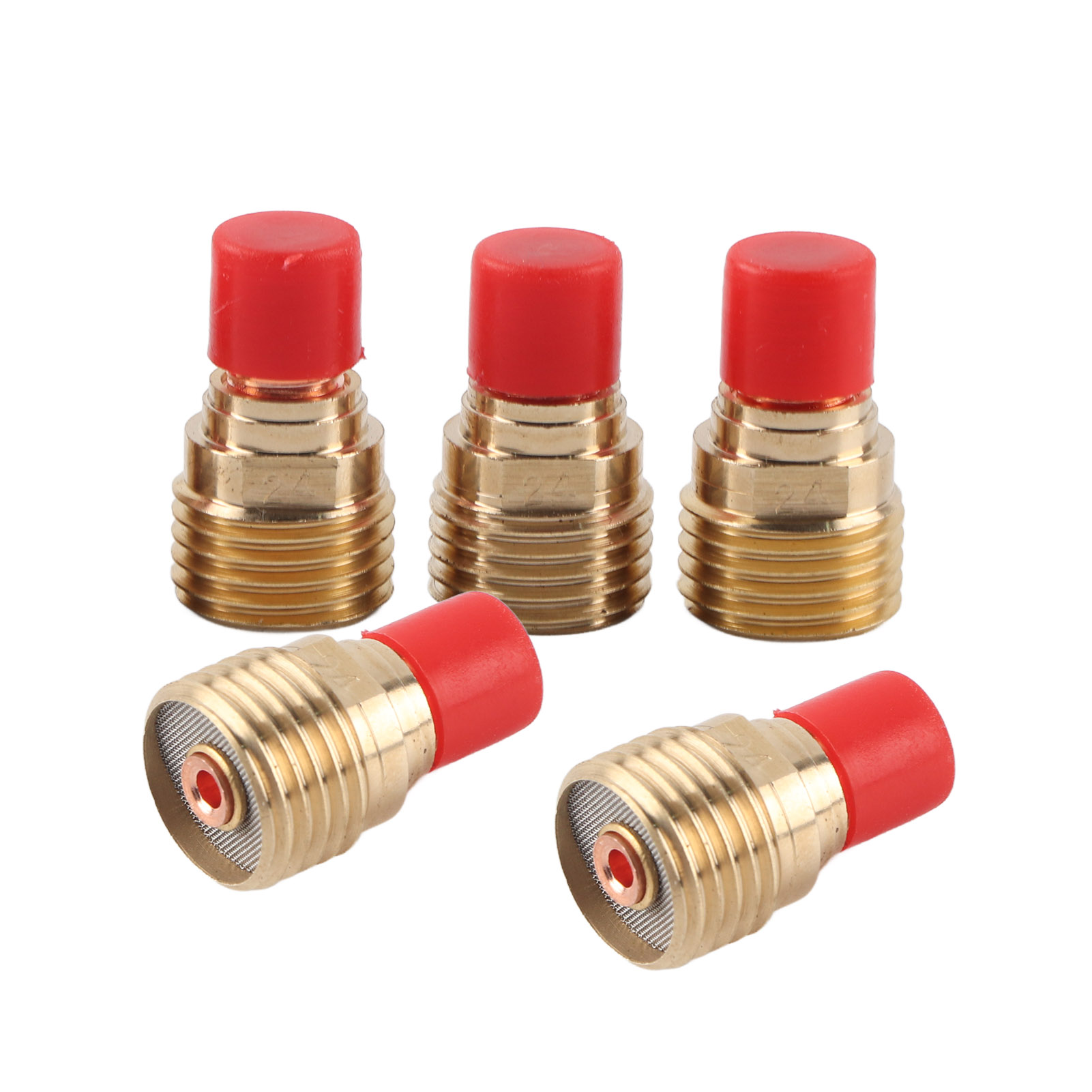 Lot De 5 Pinces De Serrage À Lentille À Gaz 45v44 De 2,4 Mm (3/32") Pour Torche De Soudage Tig Wp-9/20/25